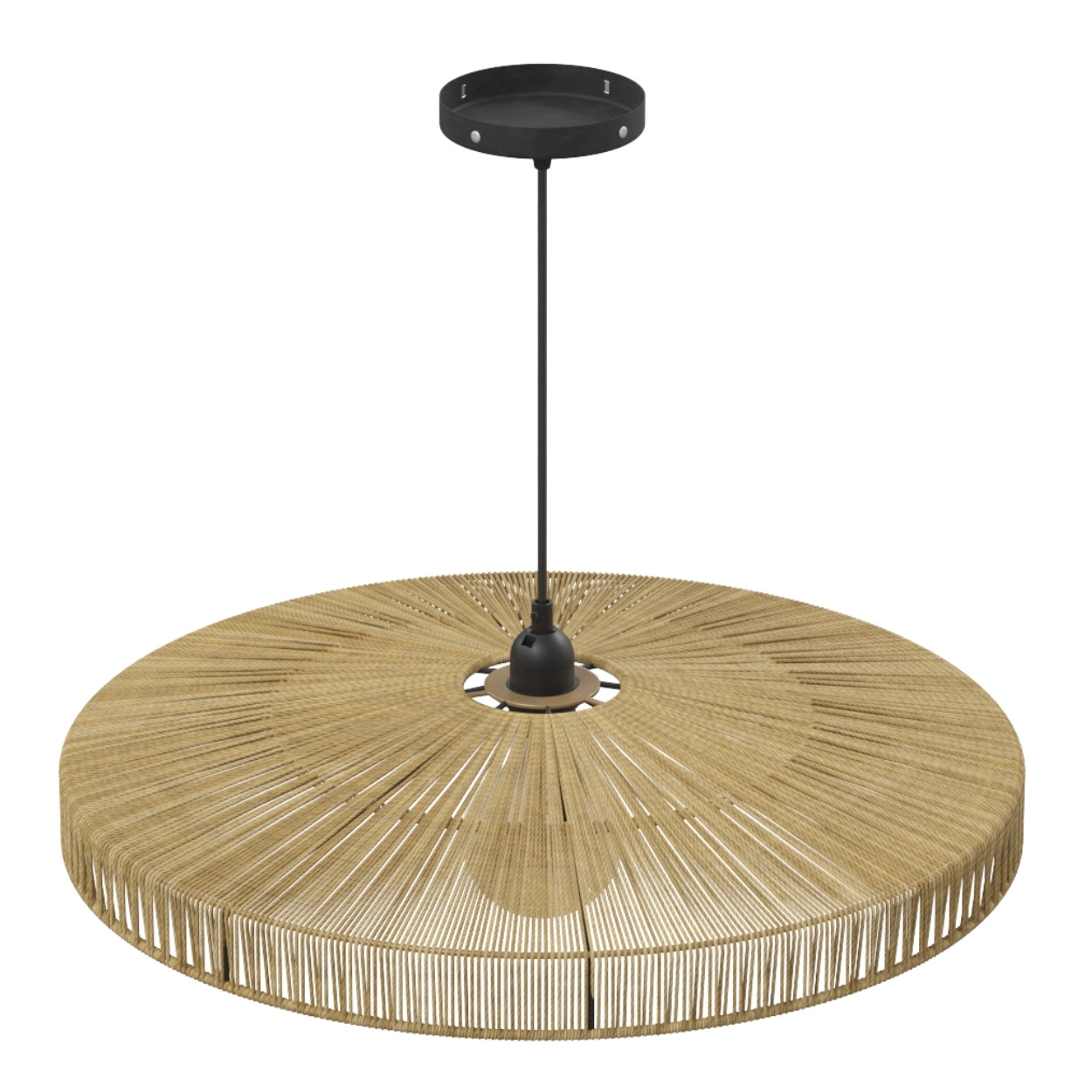 Lampa wisząca Bellamy juta beżowa 11x58 cm naturalna pleciona