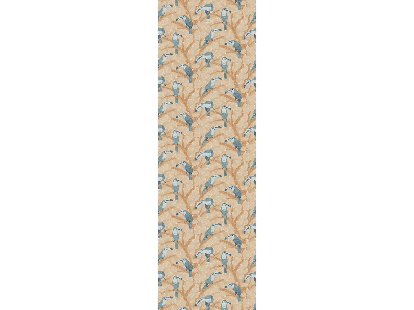 - Papier peint adhésif toucans orange clair 80cmx2m50