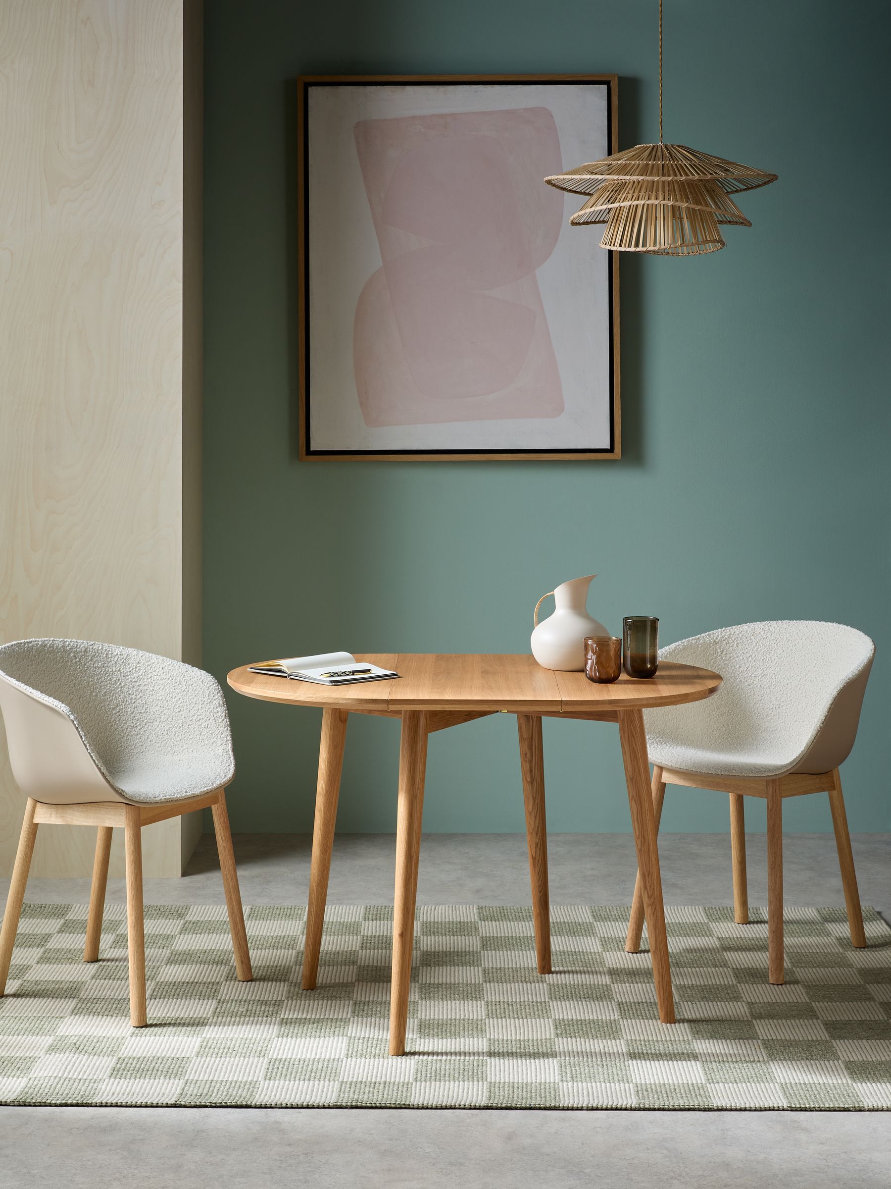 Oak Deauville Square 4 Seater Drop Leaf Dining Table