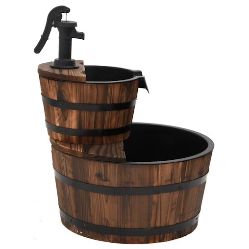NNEVL Water Fountain with Pump 44.5x44.5x58 cm Solid Wood Fir