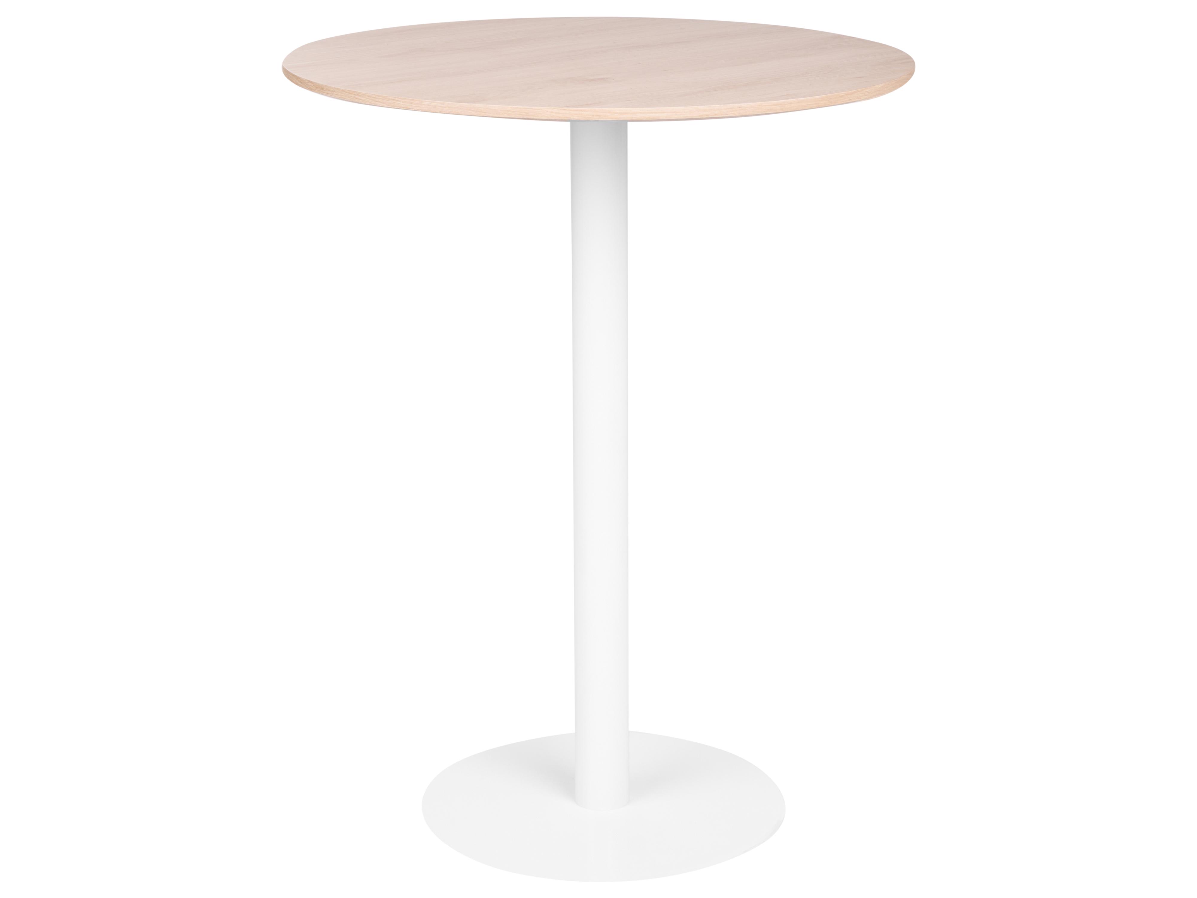 Bar Table MORELLA Light Brown/ White 80 cm 80 cm