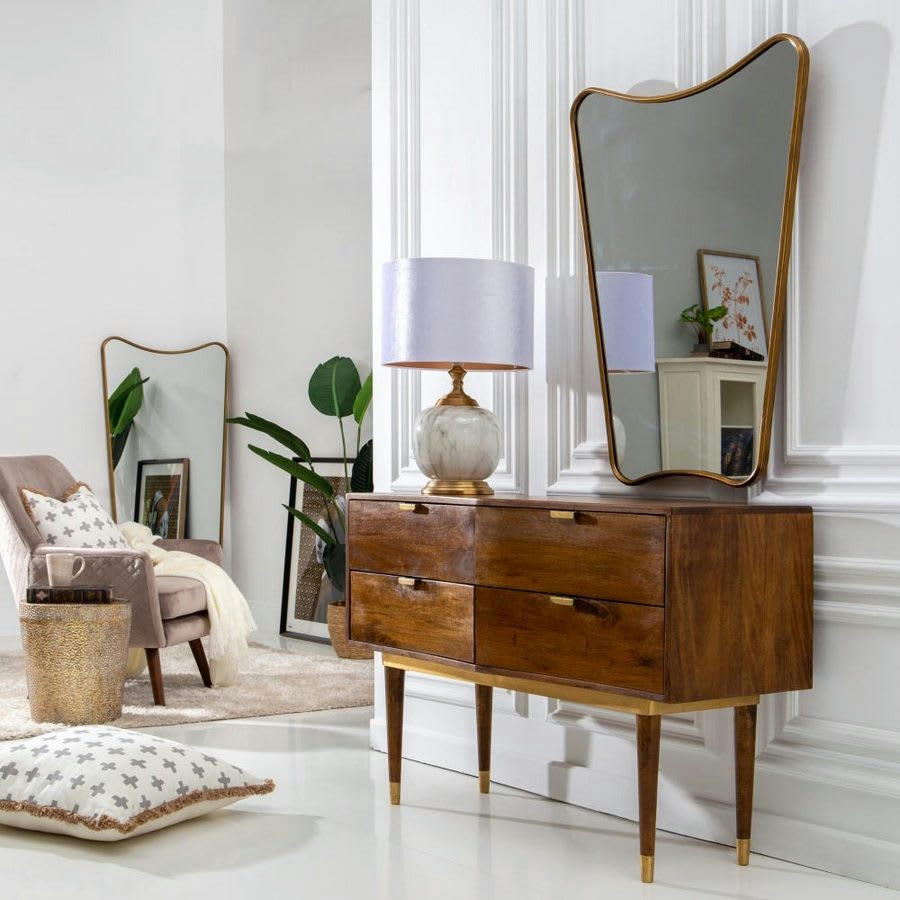 - Commode en manguier avec 4 tiroirs