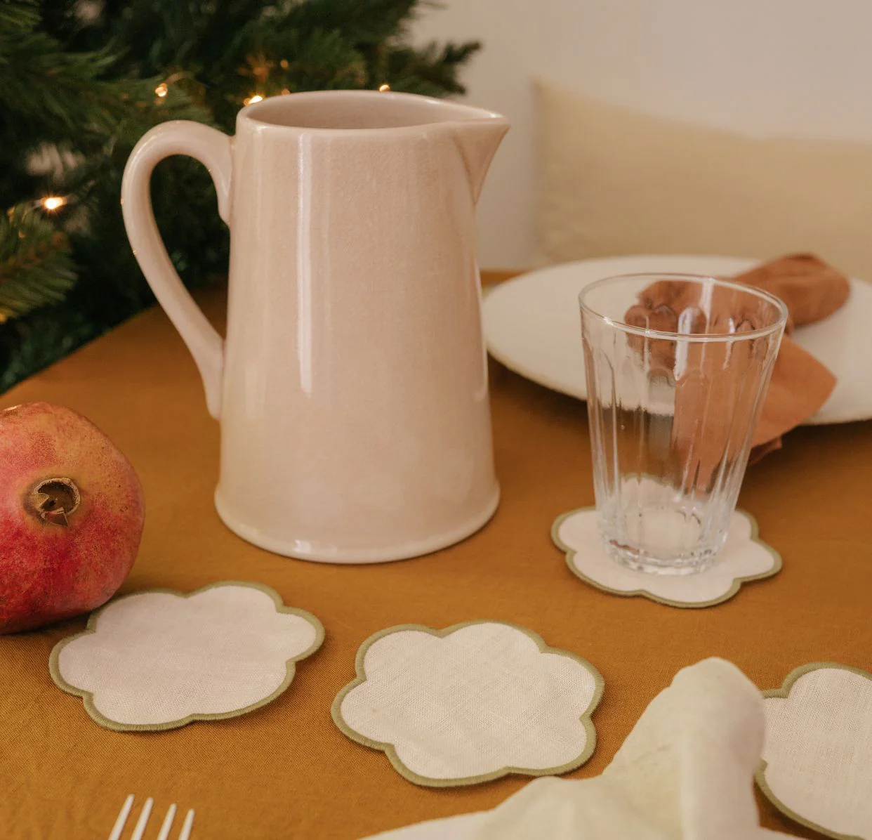 Set Tomète tamaris - pichet et dessous de verres