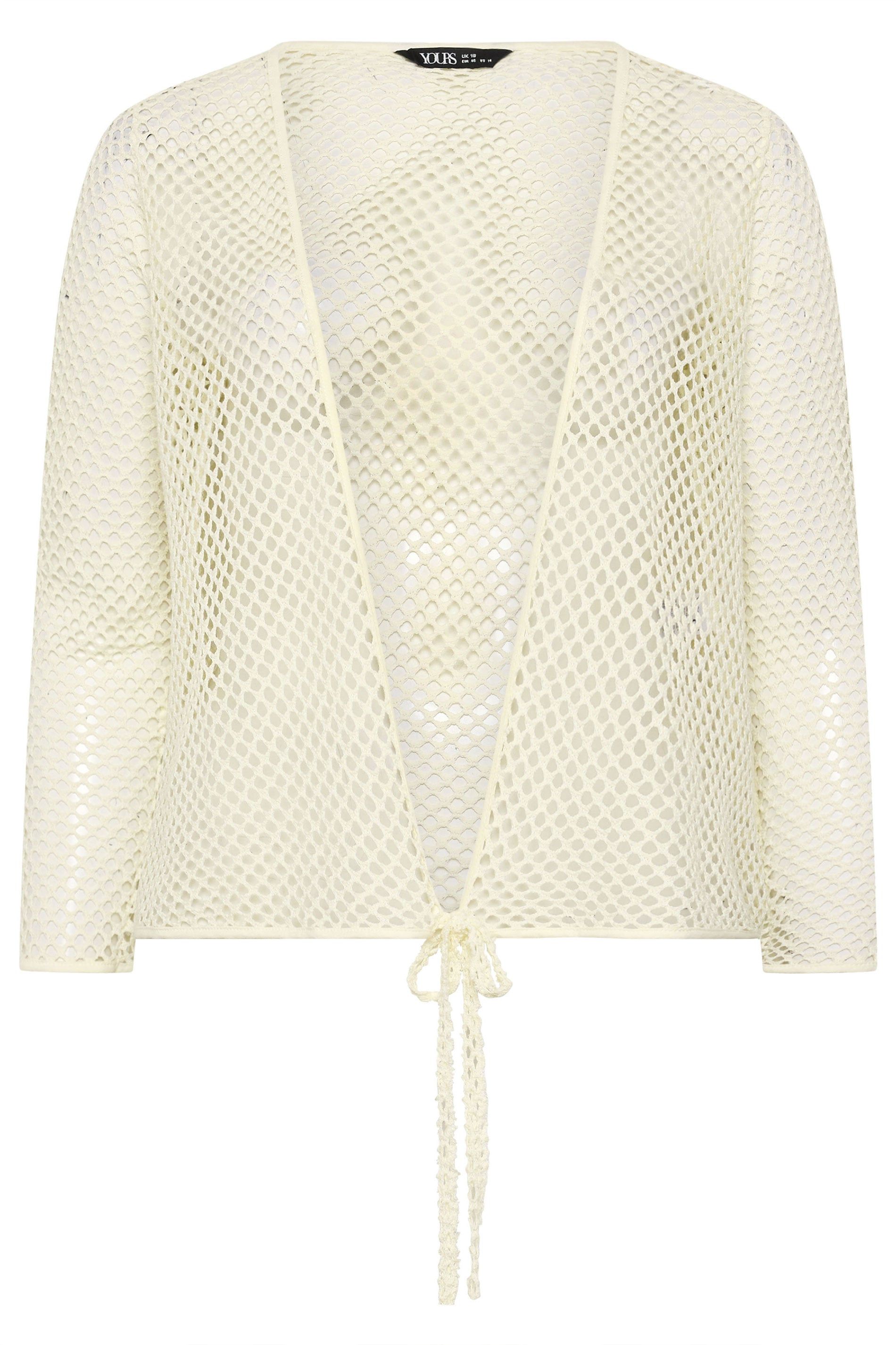 Yours Pointelle Tie Cardigan