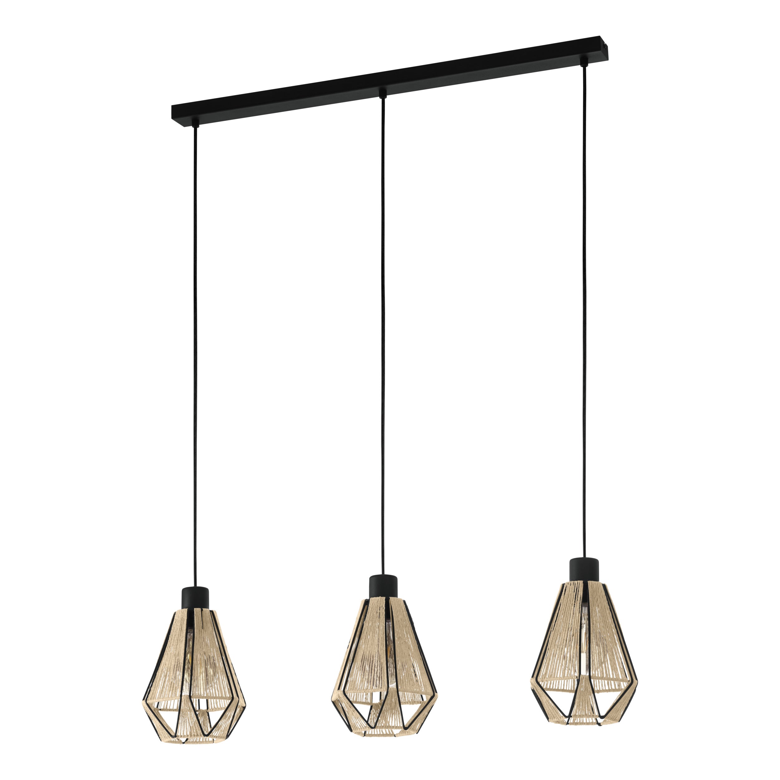 EGLO hanglamp Adwickle - e27 - 87 cm - zwart/bruin