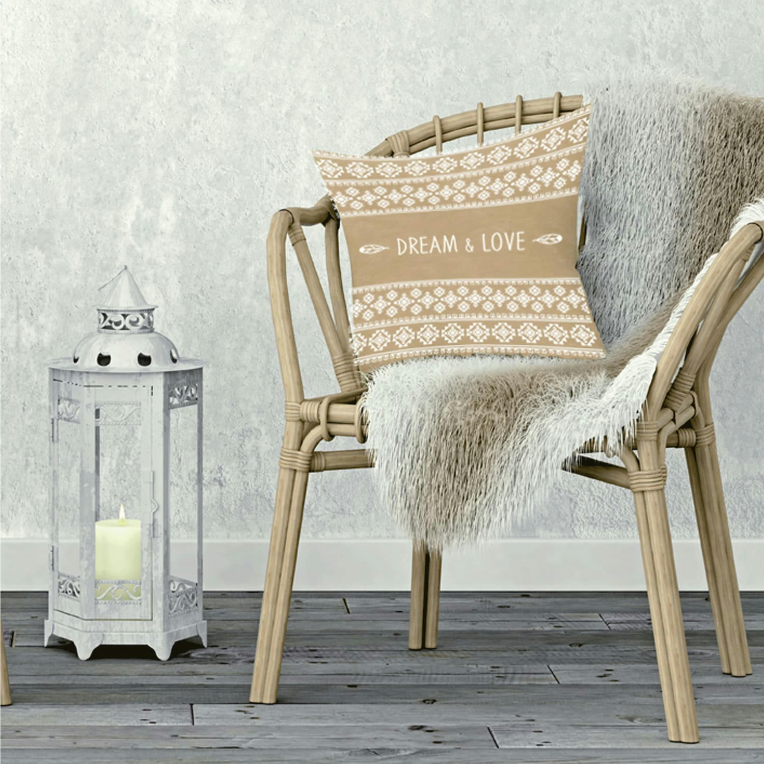 - Housse pour coussin ethnique 40 x 40 cm dream love