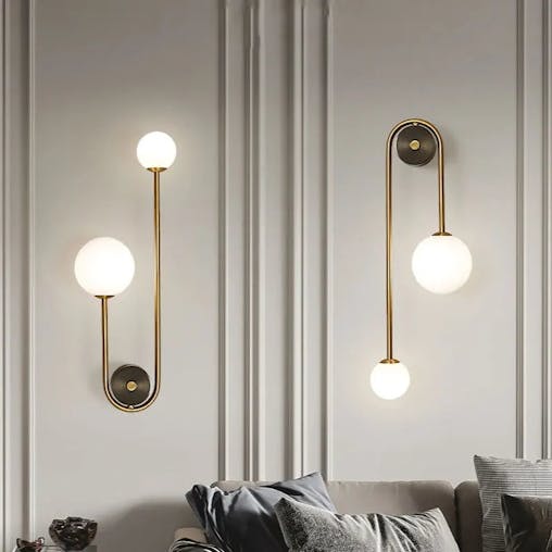 NNEOBA Modern Gold LED Wall Lamp: Illuminate Your Bedroom and Living Spaces with Style
