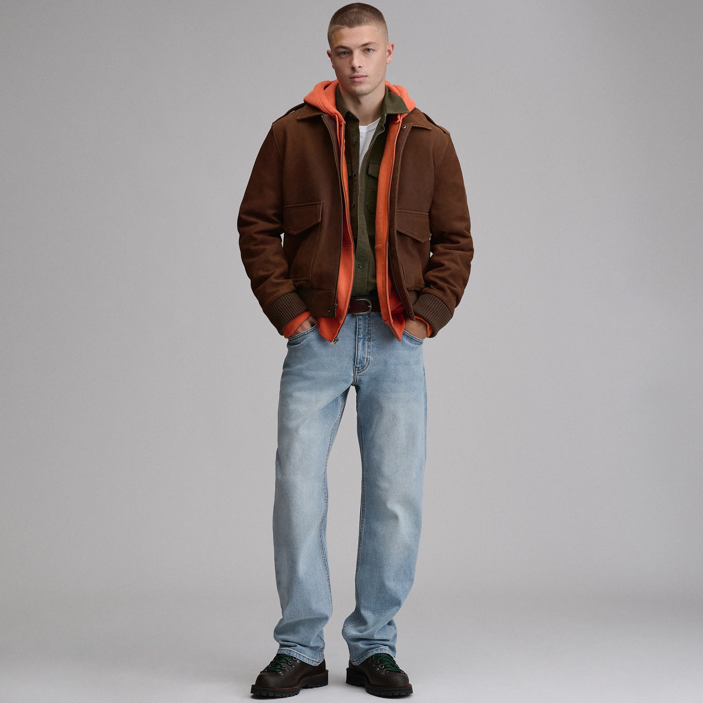 Men's Leather Bomber