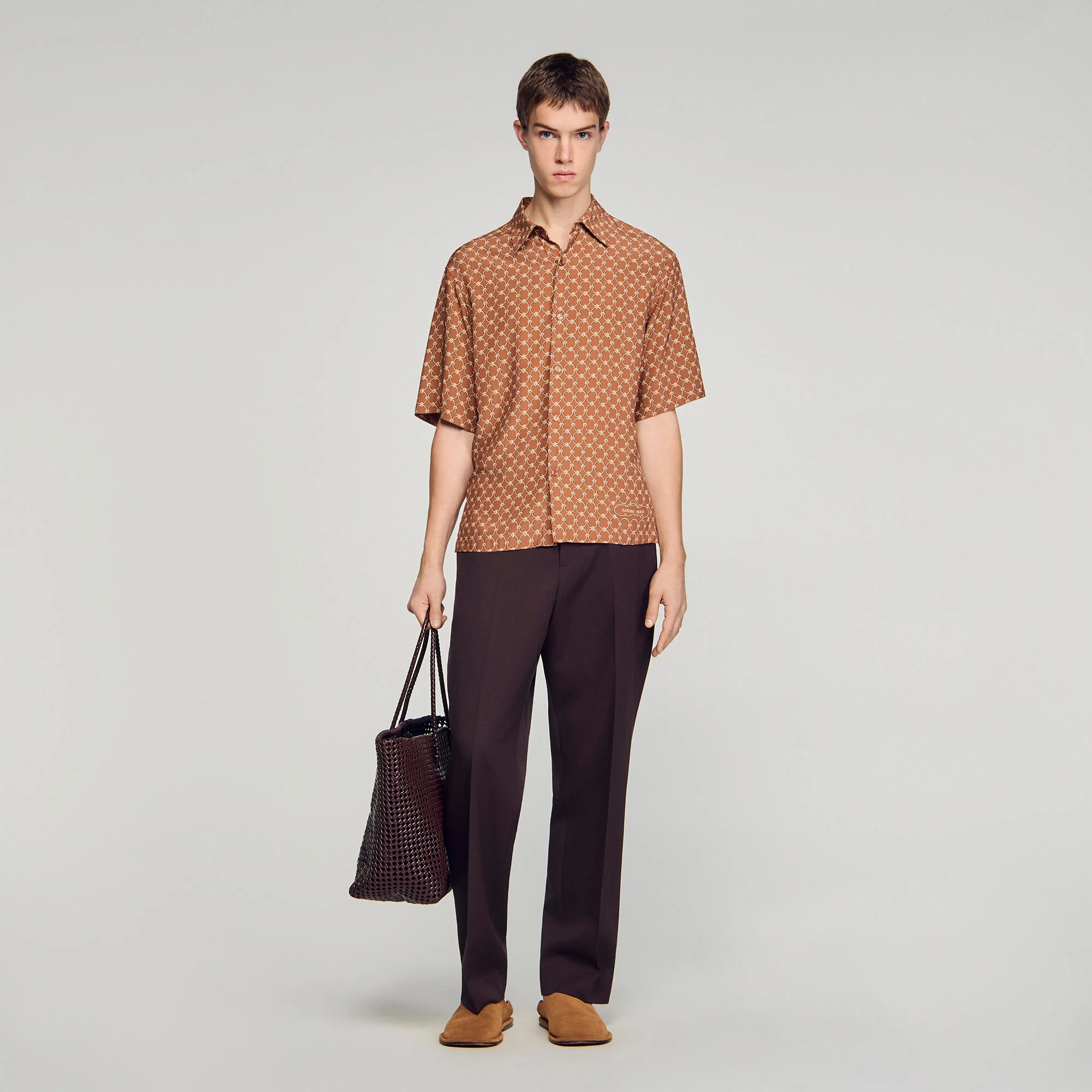 Chemise fluide à imprimé maillons