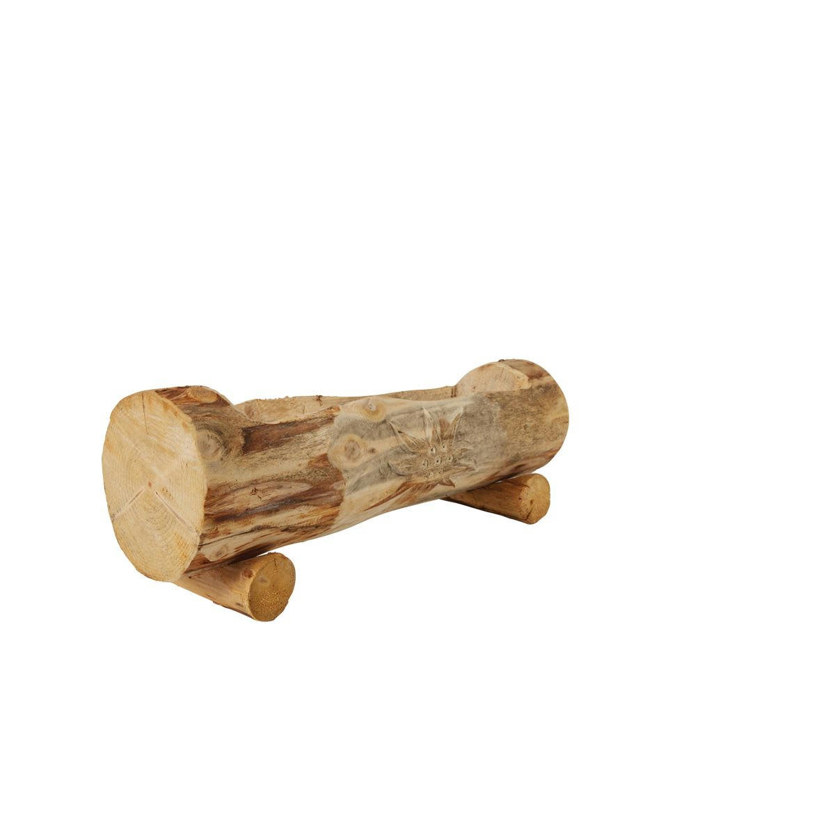 RUSTIQUE - Jardinière rustique en bois 100 cm