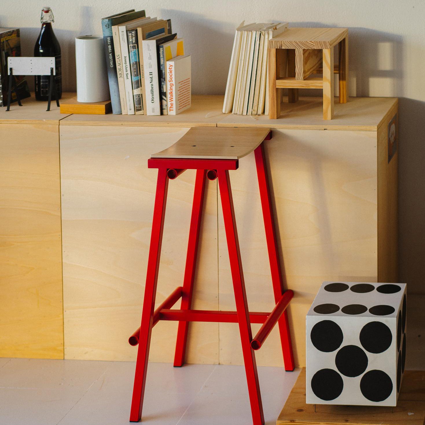 HAY Taburete 8 Barkruk High H 75 cm - Signal Red