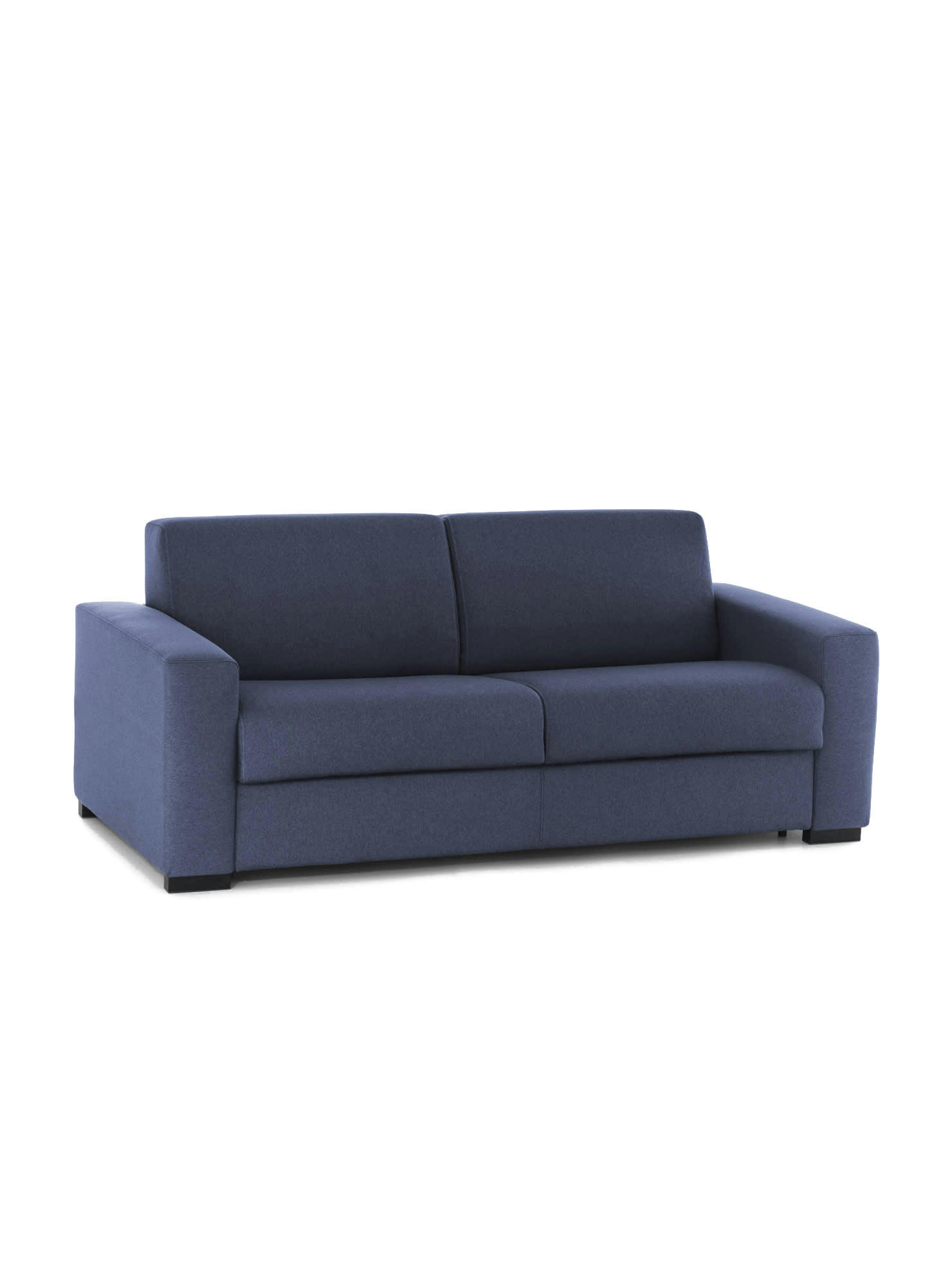 ALICIA - Canapé lit 3 places en tissu bleu