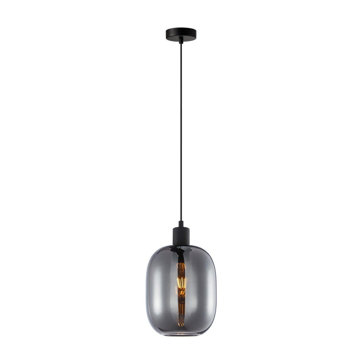 Lampa wisząca czarna-dymiona TALIA 1xE27x40W wym: 108x18x18 cm Italux