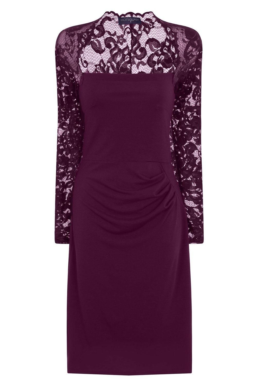 Hot Squash Lace sleeve hostess dress AW16