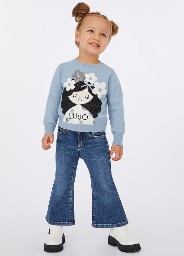 Jeans flare in cotone