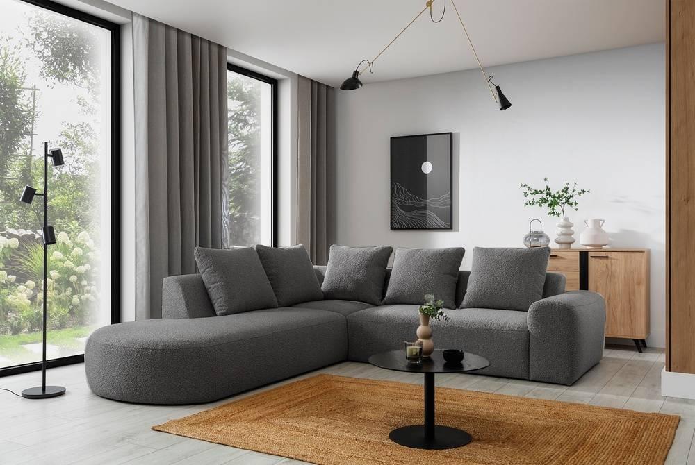 Hoekbank Monteri links bouclé