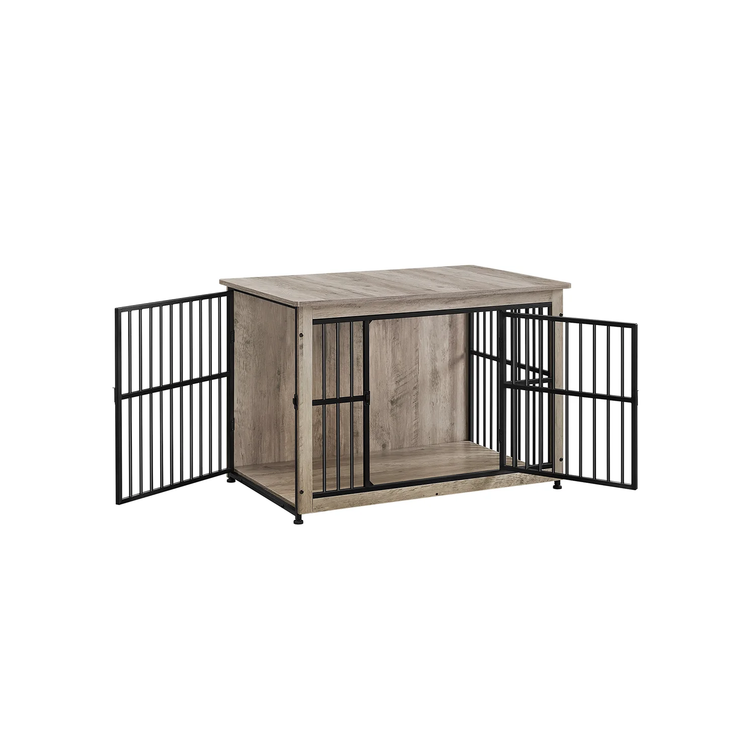 Meuble cage pour chien à double porte