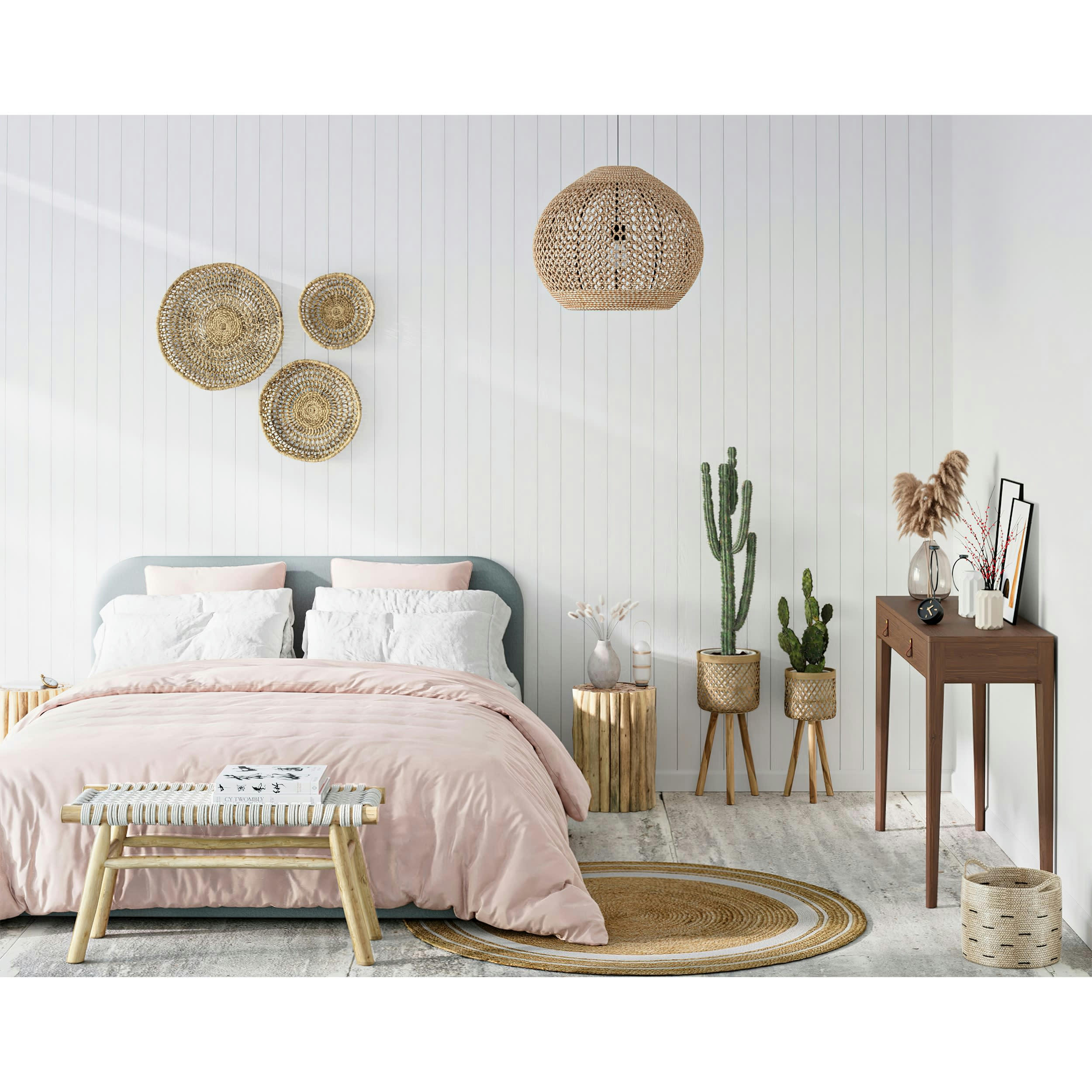 TILLY - Lit double 160x200 cm avec coffre en tissu gris