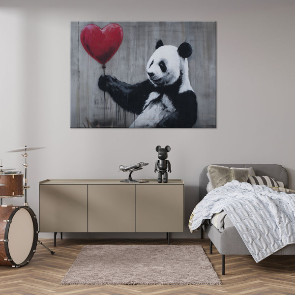 Feeby Obraz na płótnie, Panda z balonikiem Banksy Street Art 60x40