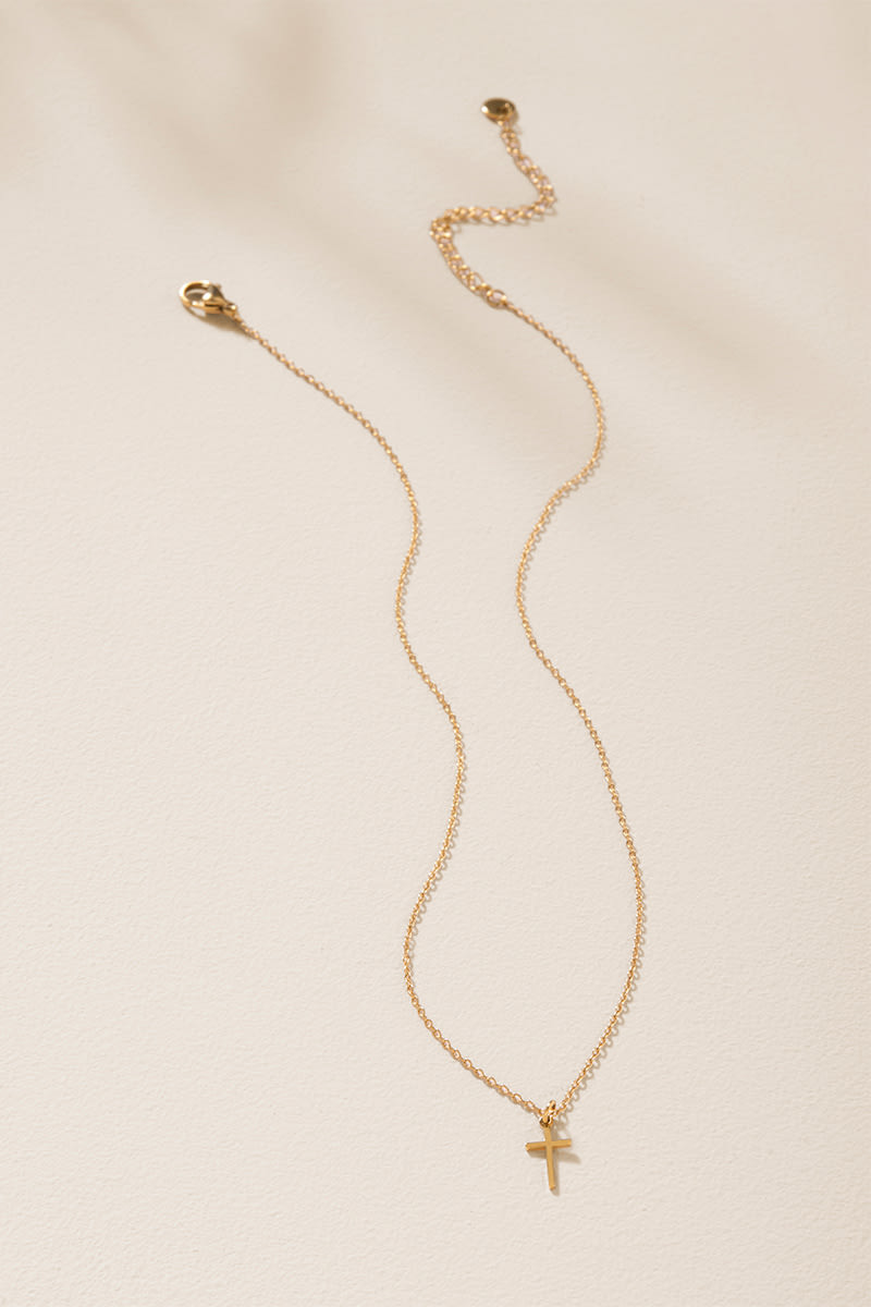 Donna Gold Cross Pendant Necklace
