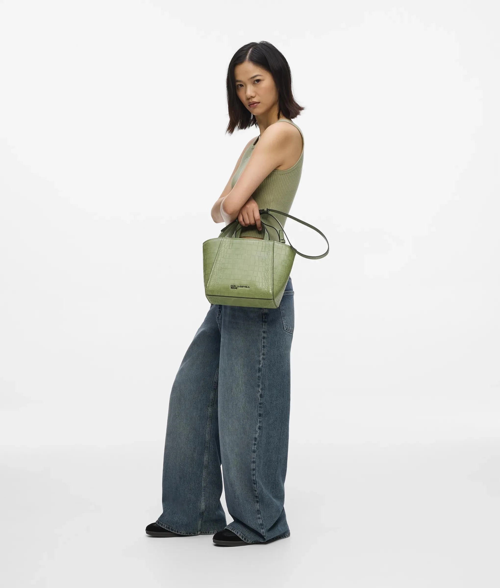 Sac en toile mini croco