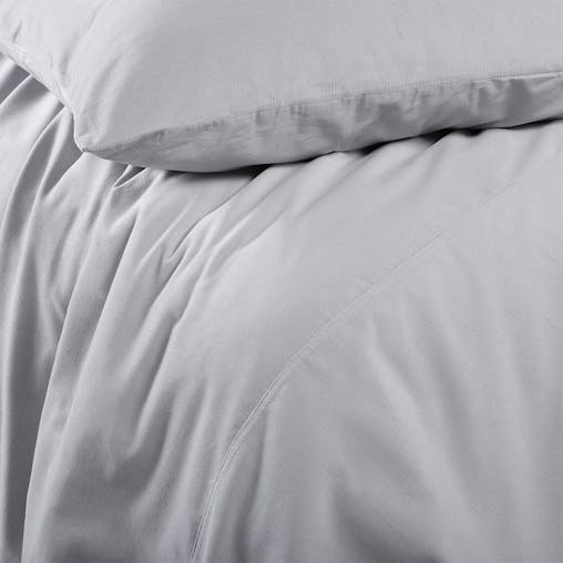 NNEDSZ Vintage Design Homewares Dove Grey Cotton Corduroy Quilt Cover Set Queen