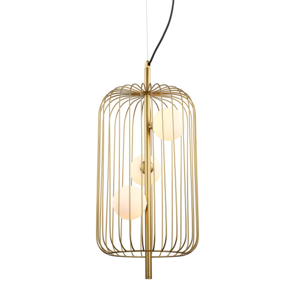 Lampa wisząca złoto-biała Hayden 3xG9x25W wym: 136x31x31 cm Italux
