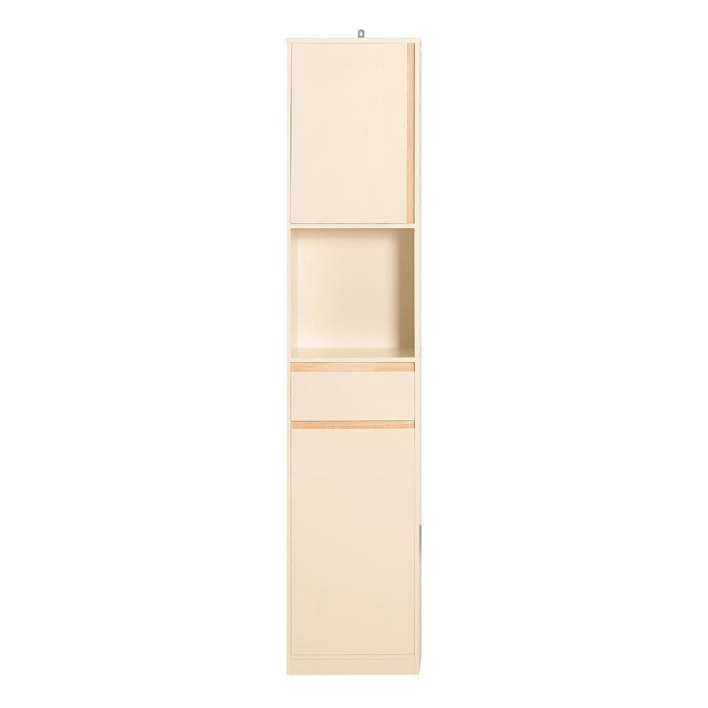 - Meuble colonne effet bois beige