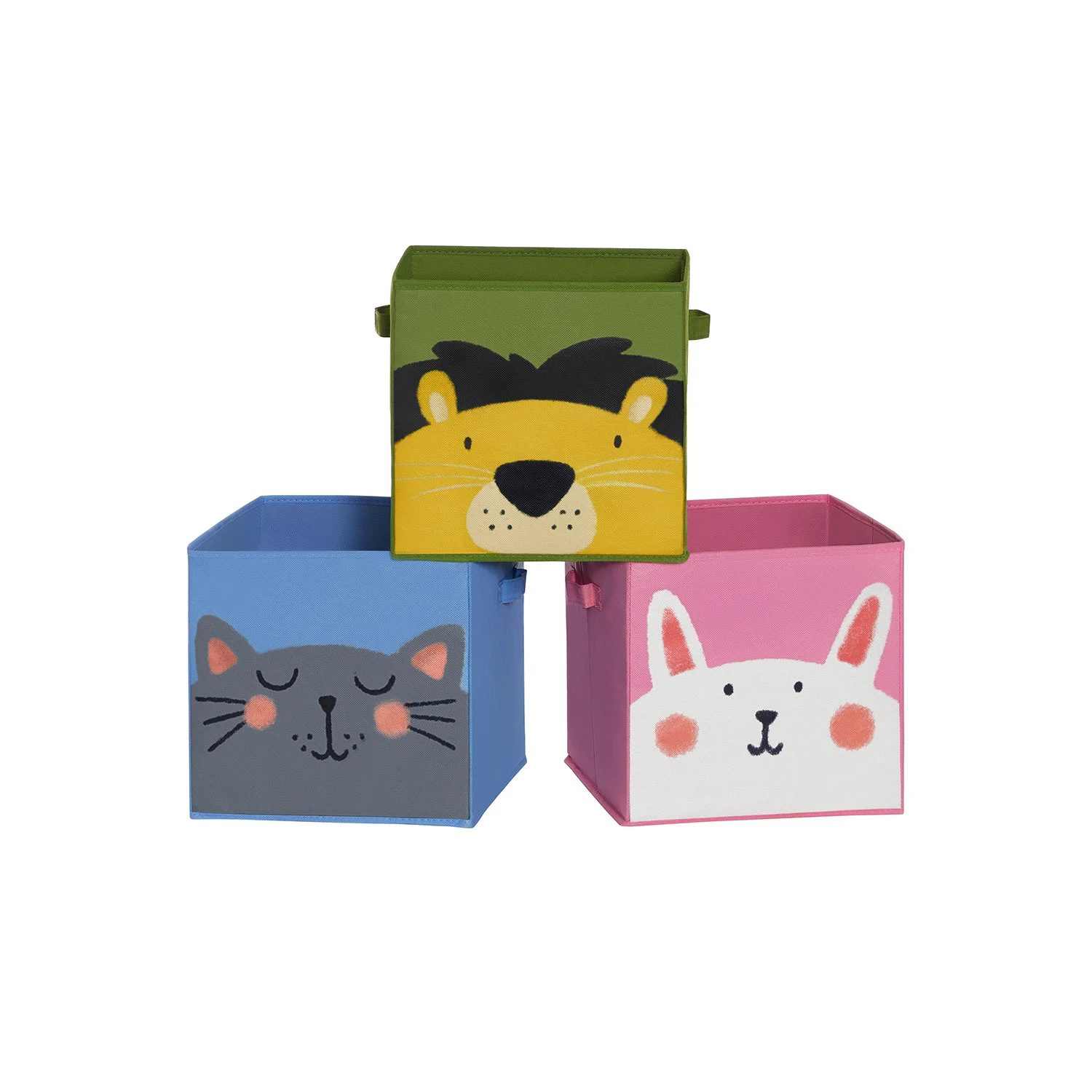 Boîte rangement lion chat lapin