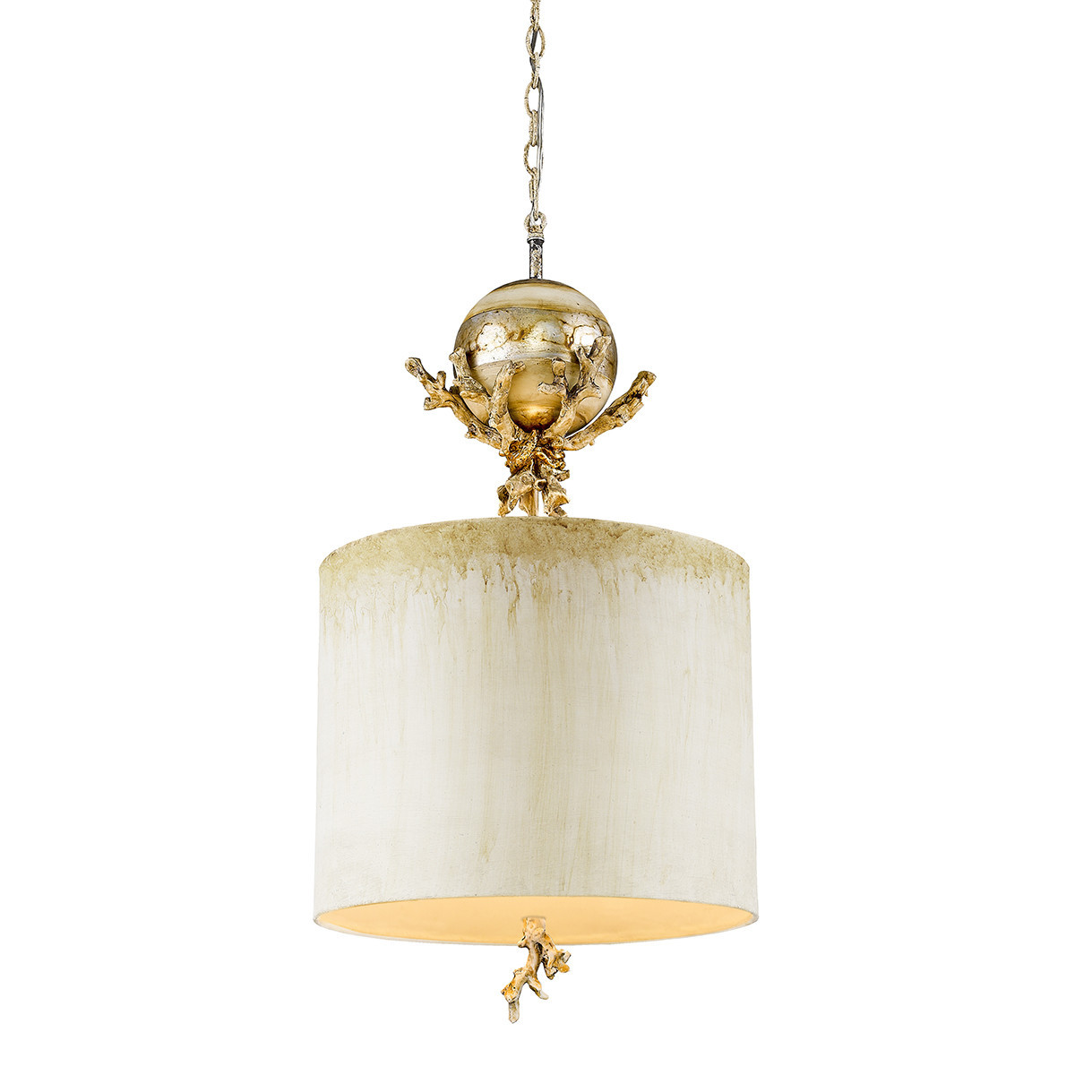 Lampa wisząca beżowa patyna-srebrna Trellis 1xE27x60W Flambeau