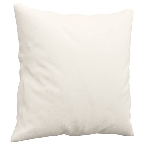 NNEVL Throw Pillows 2 pcs Cream 40x40 cm Faux Leather