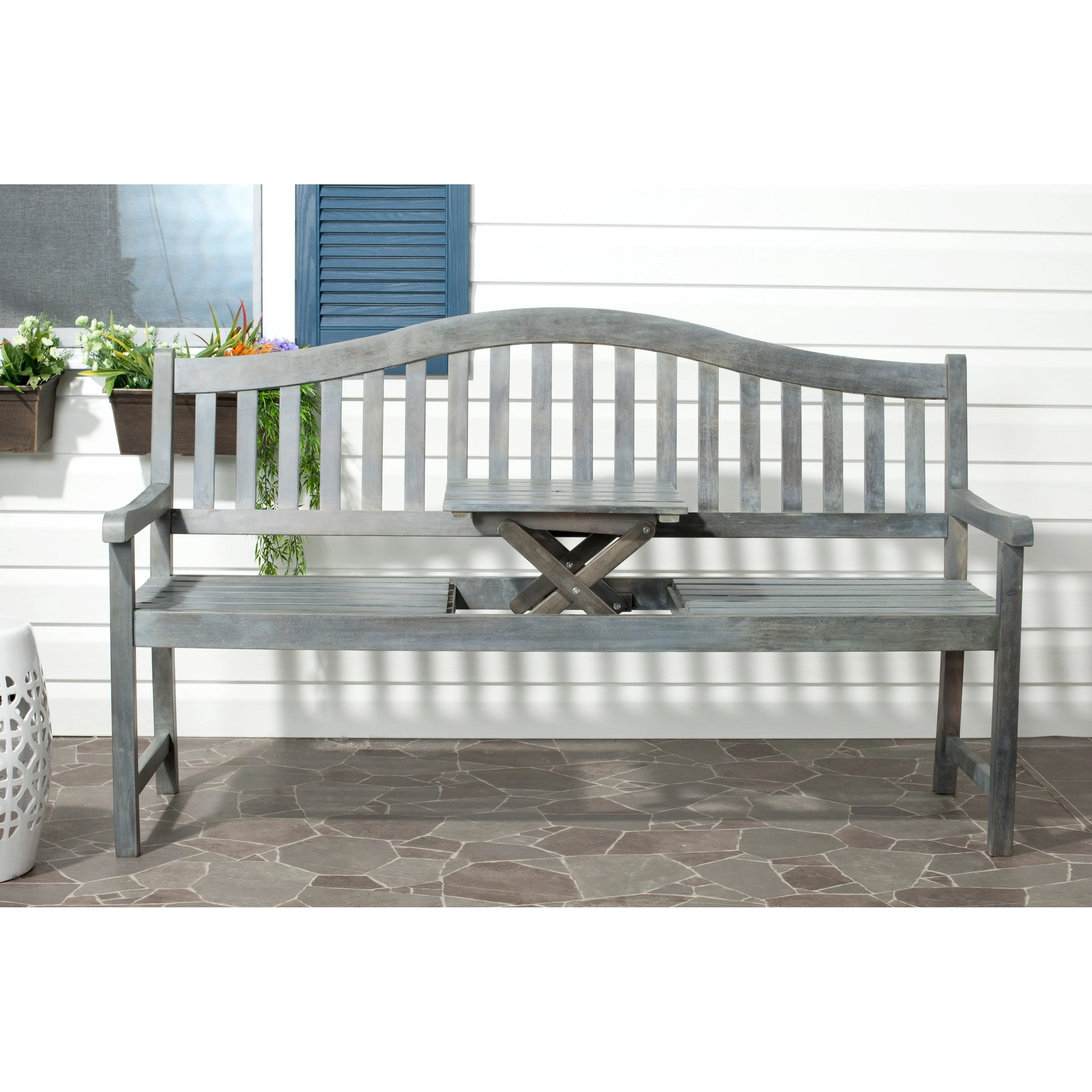 SAFAVIEH Outdoor Graciela Bench - 63Wx25Dx38H