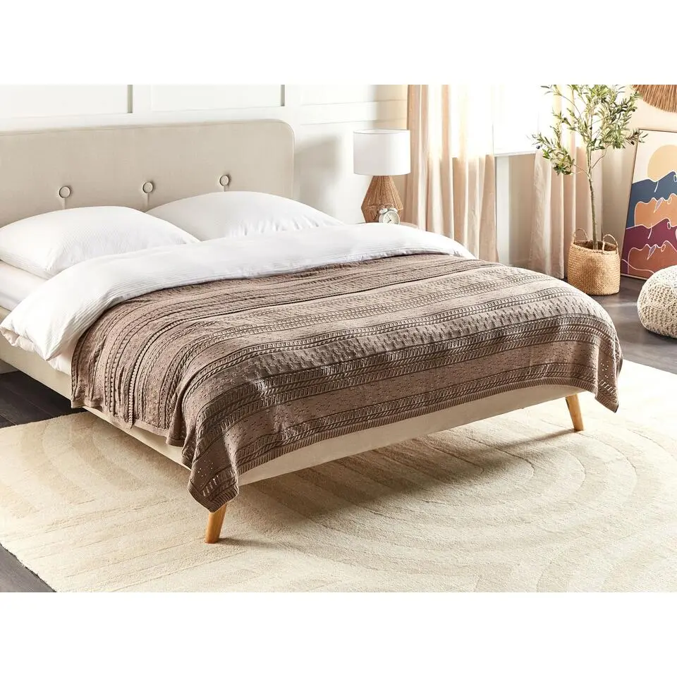 DAULET - Bedsprei - Bruin - 150 x 200 cm - Katoen