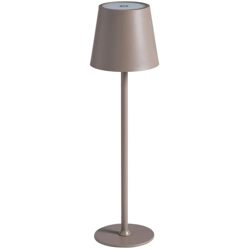 Tafellamp Lev taupe USB LED