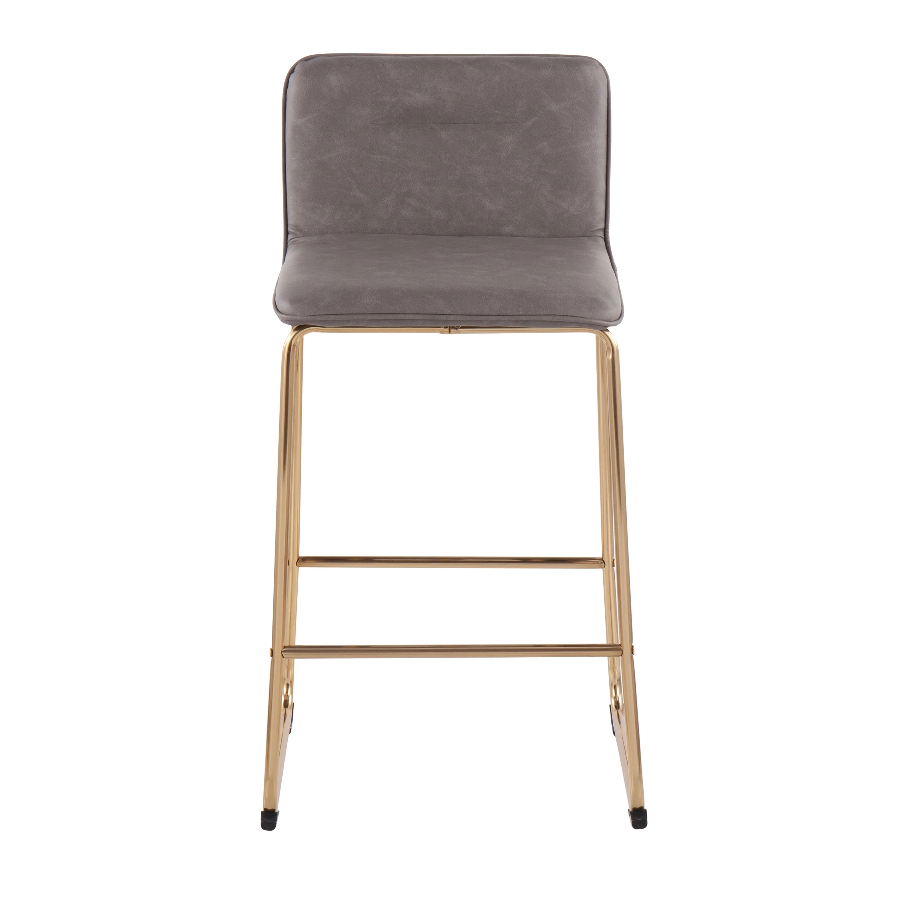 Silver Orchid Kerby Gold Fixed-Height Counter Stool - Set of 2