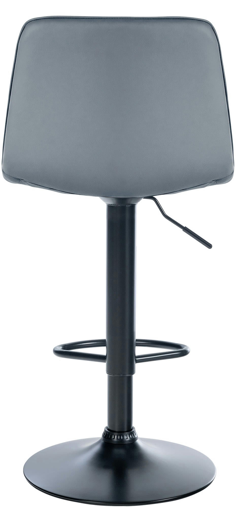 LEX - Tabouret de bar ajustable pivotant en similicuir (pvc) Gris