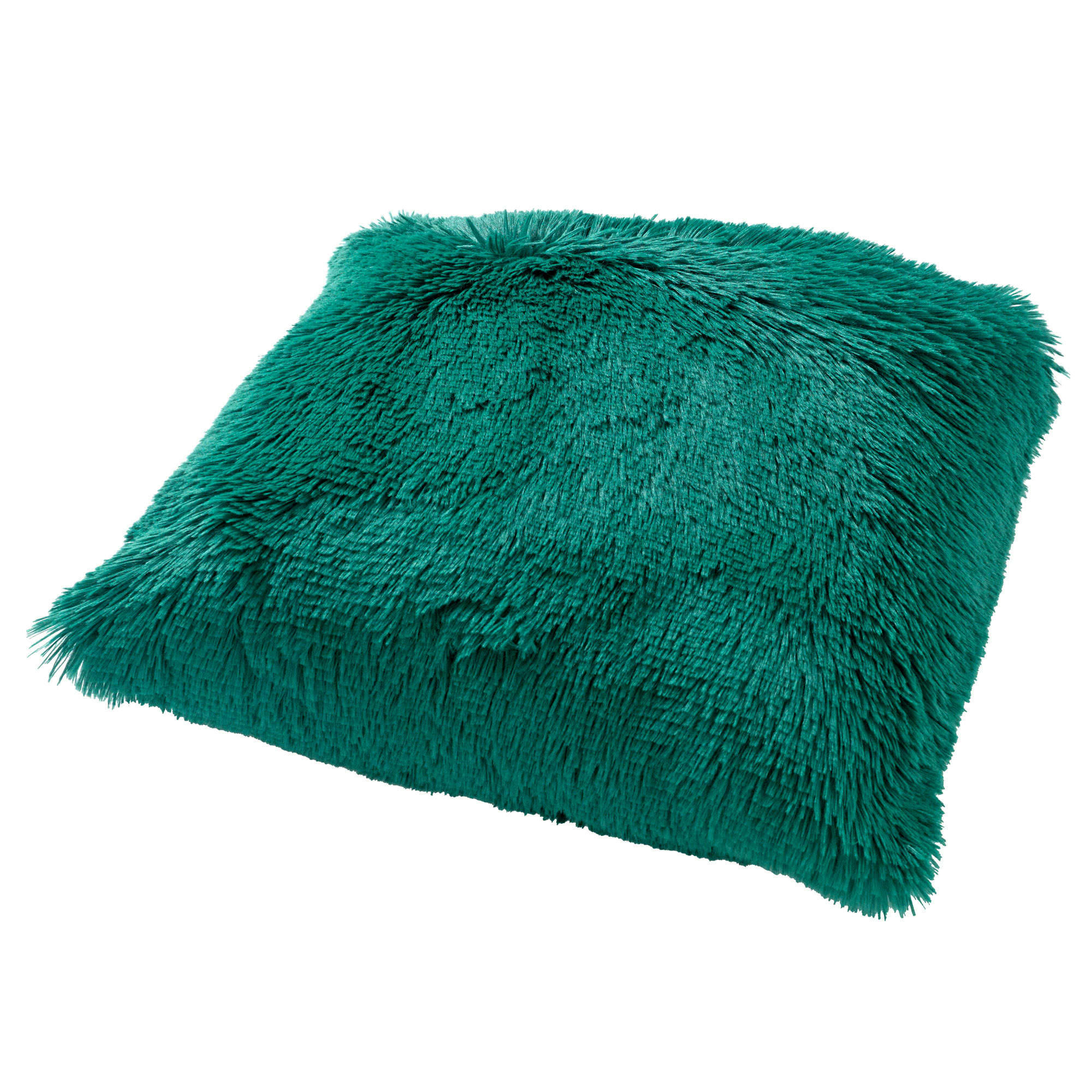 - Coussin - vert fausse fourrure 45x45 cm uni