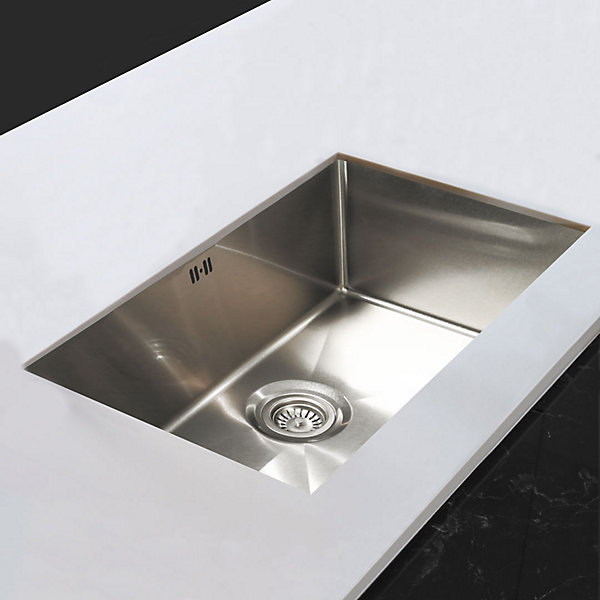 évier sous-plan en inox finition inox 1 bac à encastrer Essebagno 76
