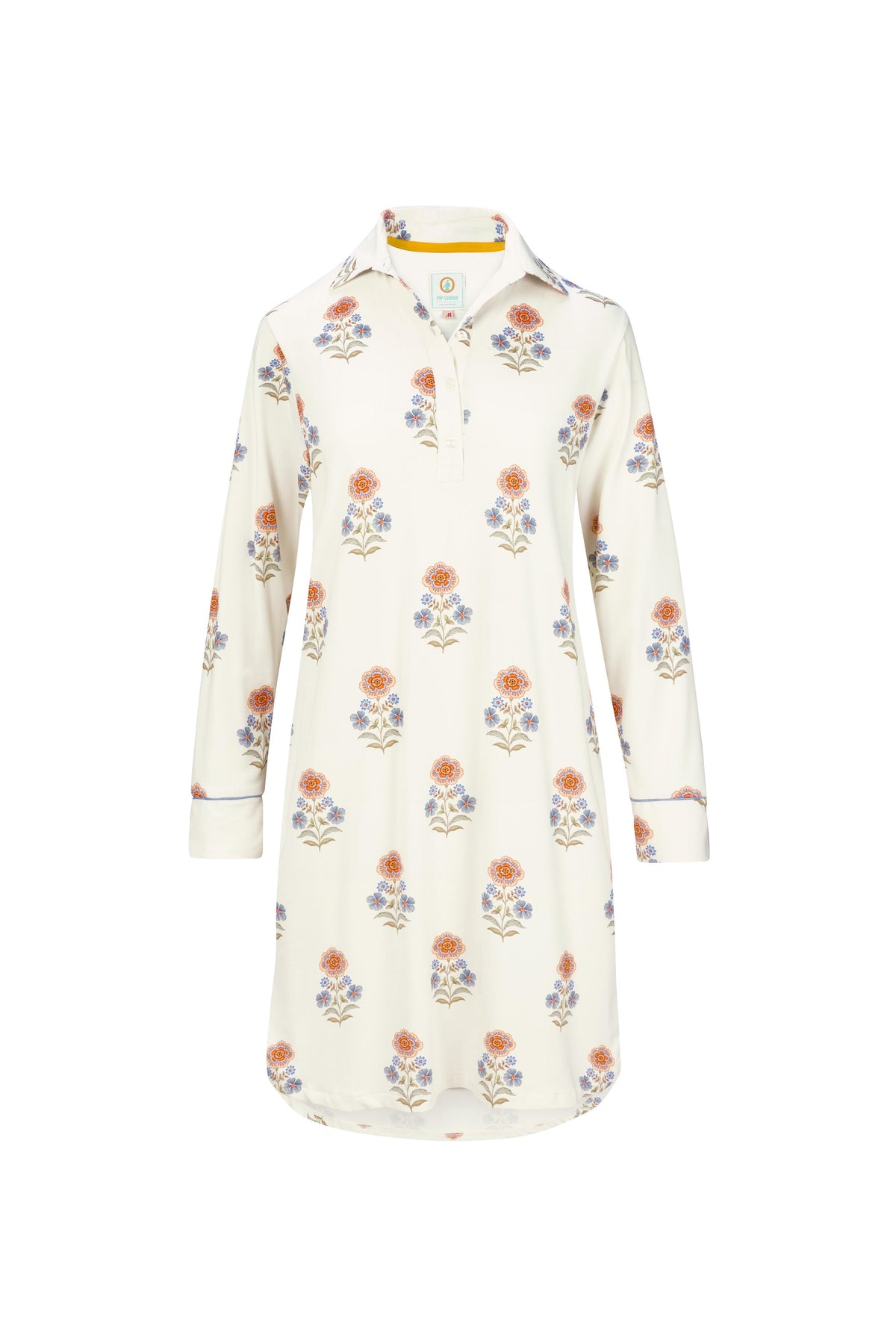 Pip Studio - Daaltje Nachthemd Lange Mouw Dames - Tanaka - Wit - S