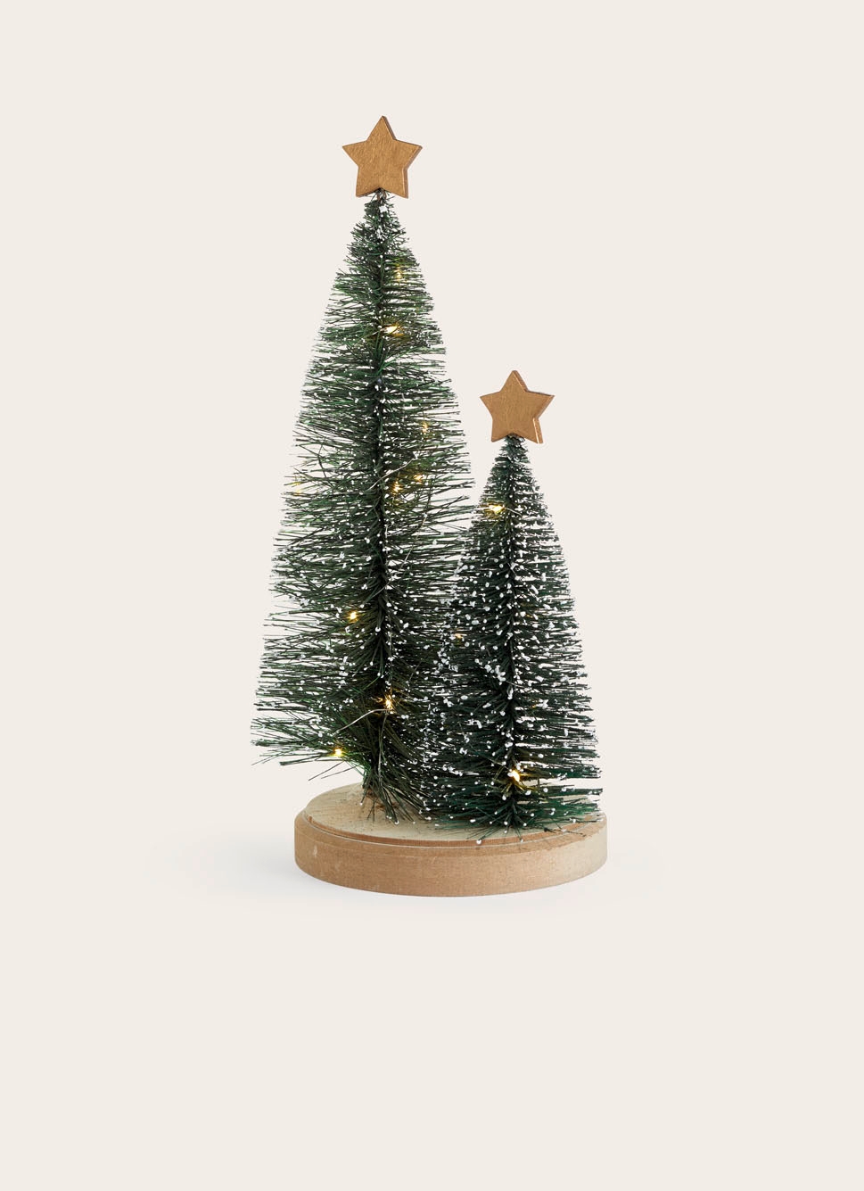 ENSEMBLE DE 2 SAPINS LUMINEUX SUR SOCLE SAPIN