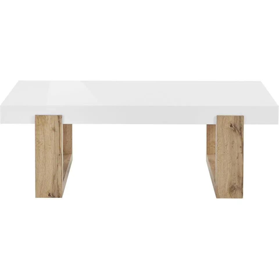 Solid - Salontafel in wit/eikenoptik