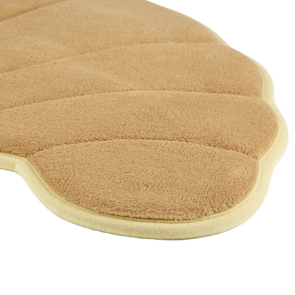 Tapis croissant polyester marron 40x75cm
