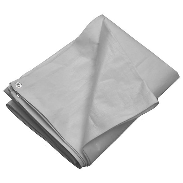 Bâche 260 g m² 6x8 m Gris PEHD