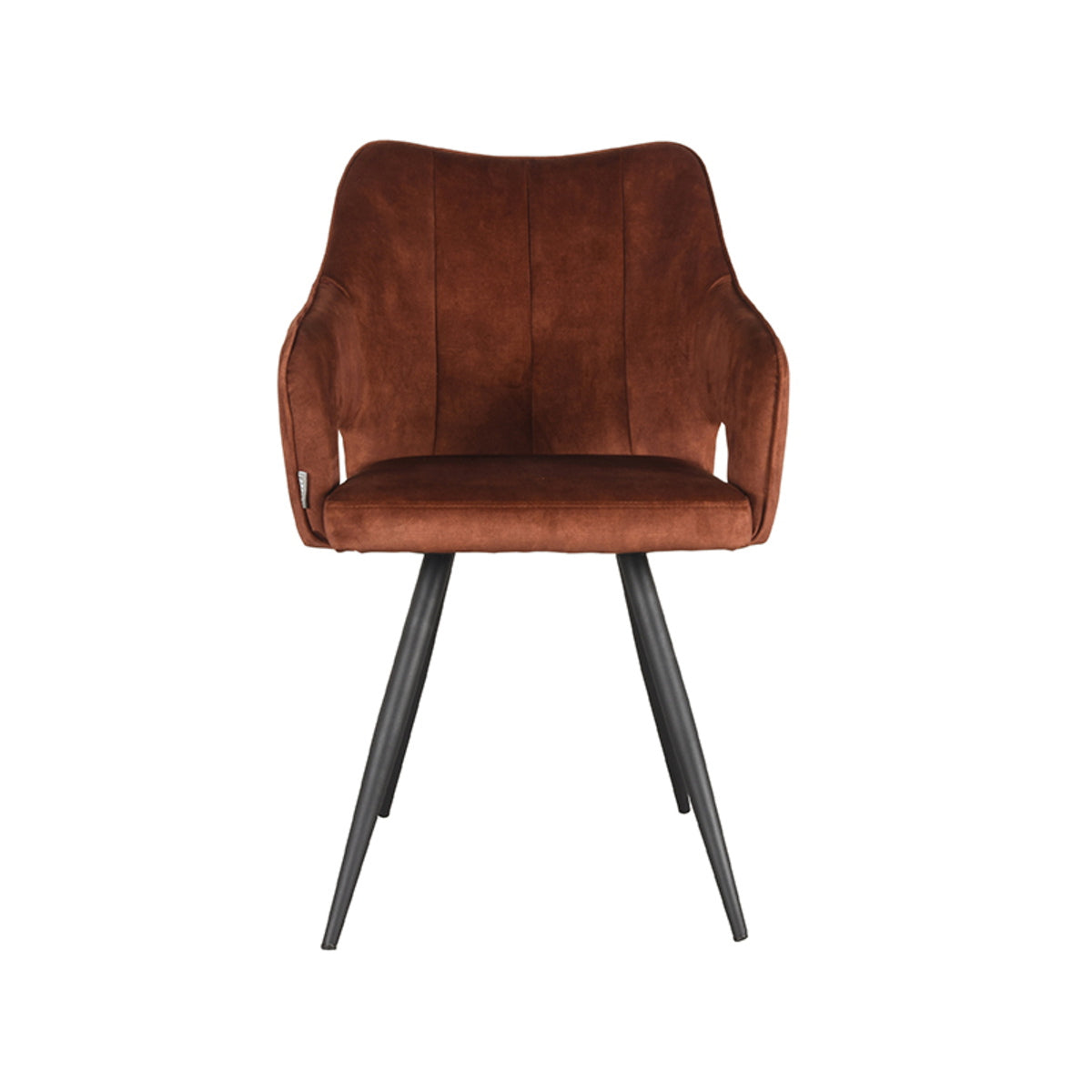 LABEL51 Eetkamerstoel Noud - Bruin Velvet - Zithoogte 49cm