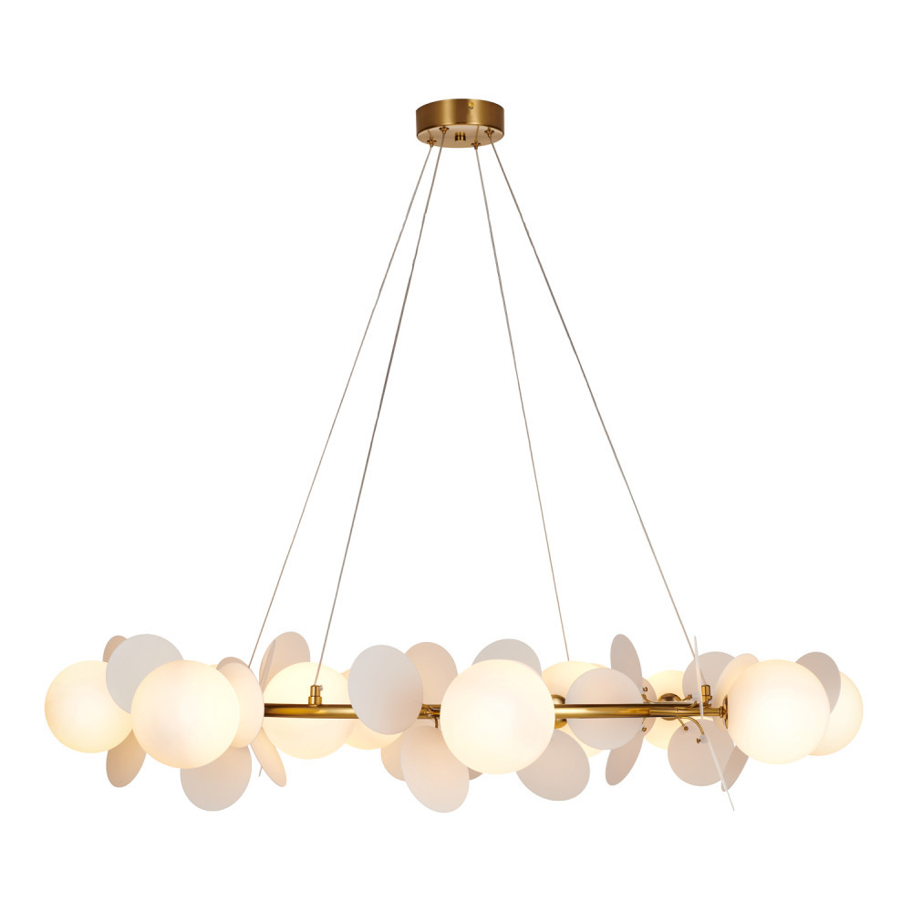 Lampa wisząca CHIC złoto biała 105 cm