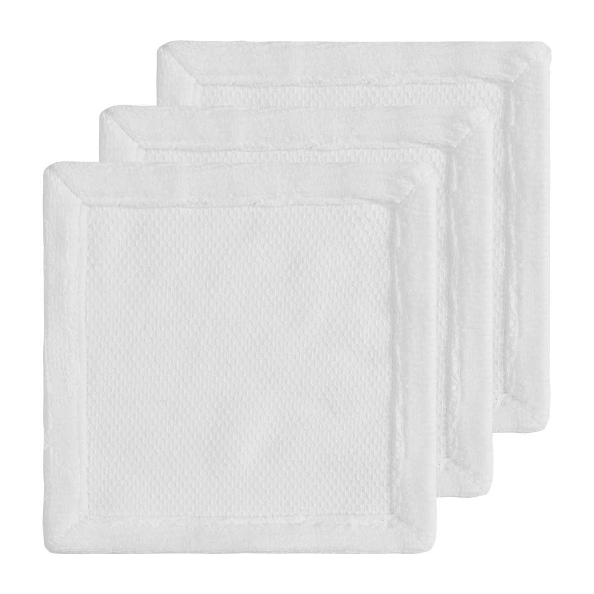 CAP FERRET - 3 carrés invité double face  Blanc 30x30 cm