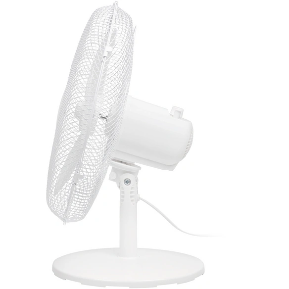 Tischventilator, D. 40 cm, 45W, 2 Stufen, weiss, oszillierend