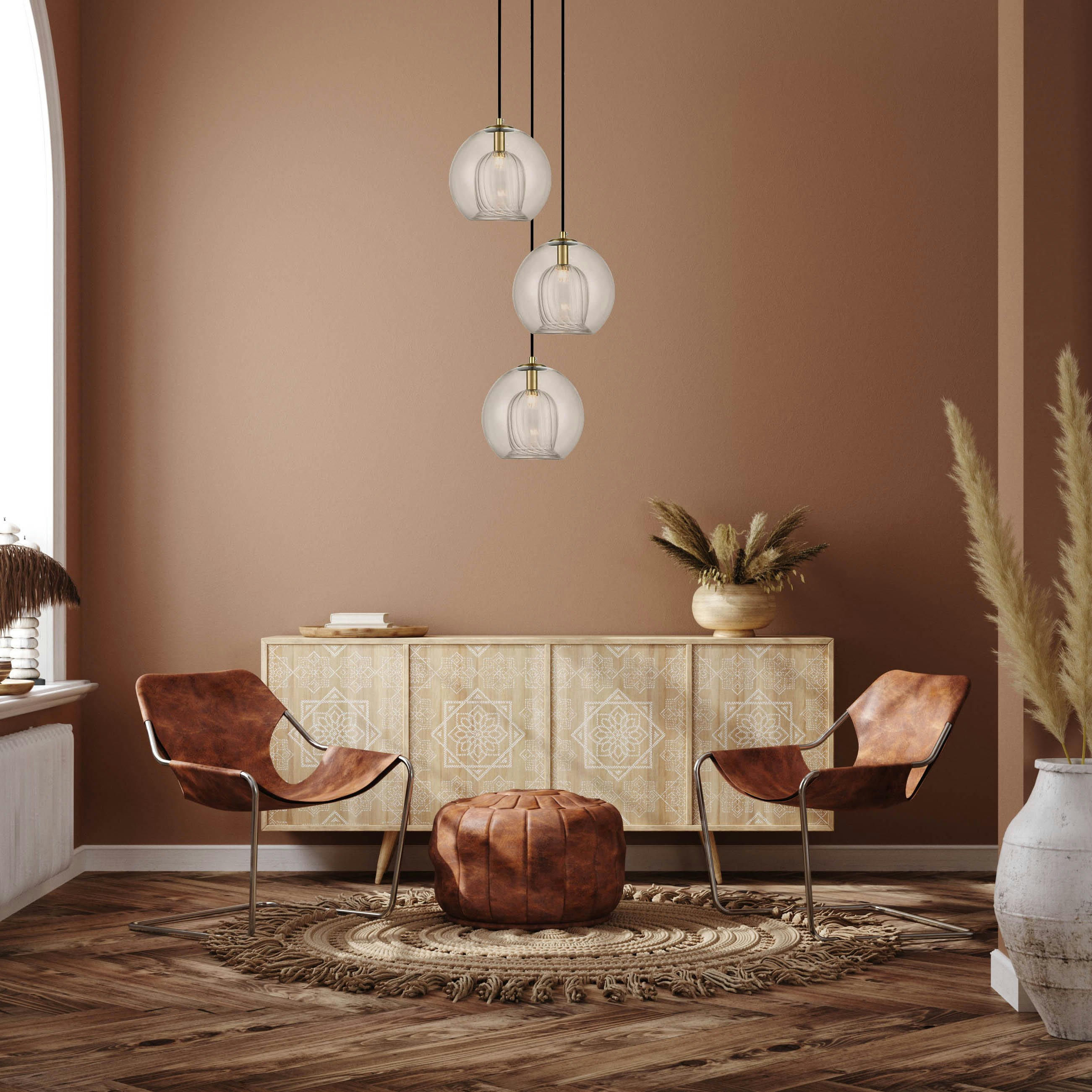 DAIO - Suspension en verre laiton