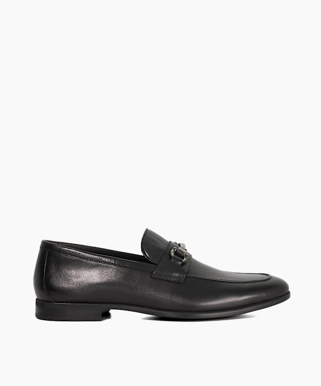 Seymore Black - Leather Snaffle Loafers