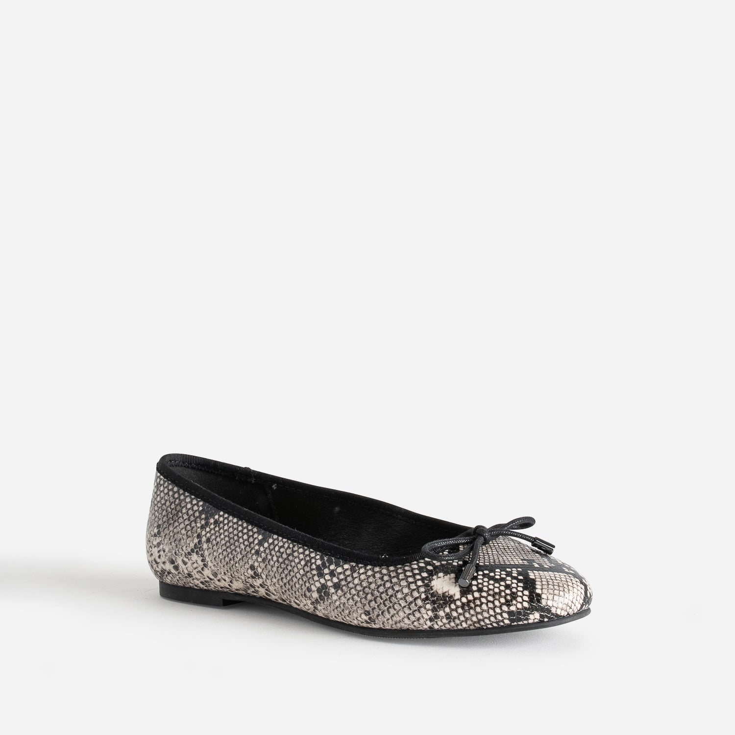 Ballerine noire imprimé effet python